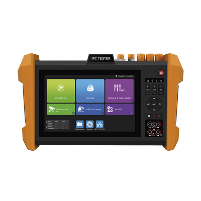 Tester Profesional Multifunción | Pantalla Táctil 7" | Láser Integrado | Cámara Integrada | Prueba IP/HD Coaxial | 4K/8K | H.265/H.265 | ONVIF | WiFi | Analizador de Cable | Medidor de Potencia Óptica y Red | TDR | 