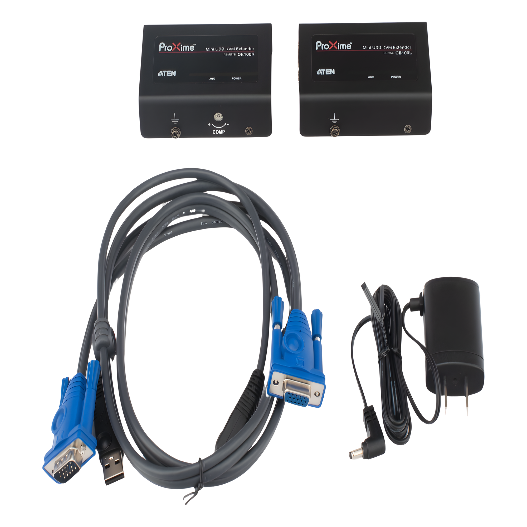 Extensor KVM USB | Acceso remoto PC | Hasta 100 m Cat5e | 1920x1200 | Protección ESD | Ajuste deskew