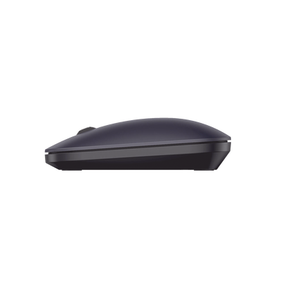 Mouse inalámbrico 2.4 GHz | Ultra Delgado y Silencioso | DPI 1000/1600/2000/4000 (Ajustable) | Alcance 10m | Scroll de Aluminio | Adaptable a diferentes superficies | Diseño suave al tacto | Contiene Receptor USB | Color Negro.
