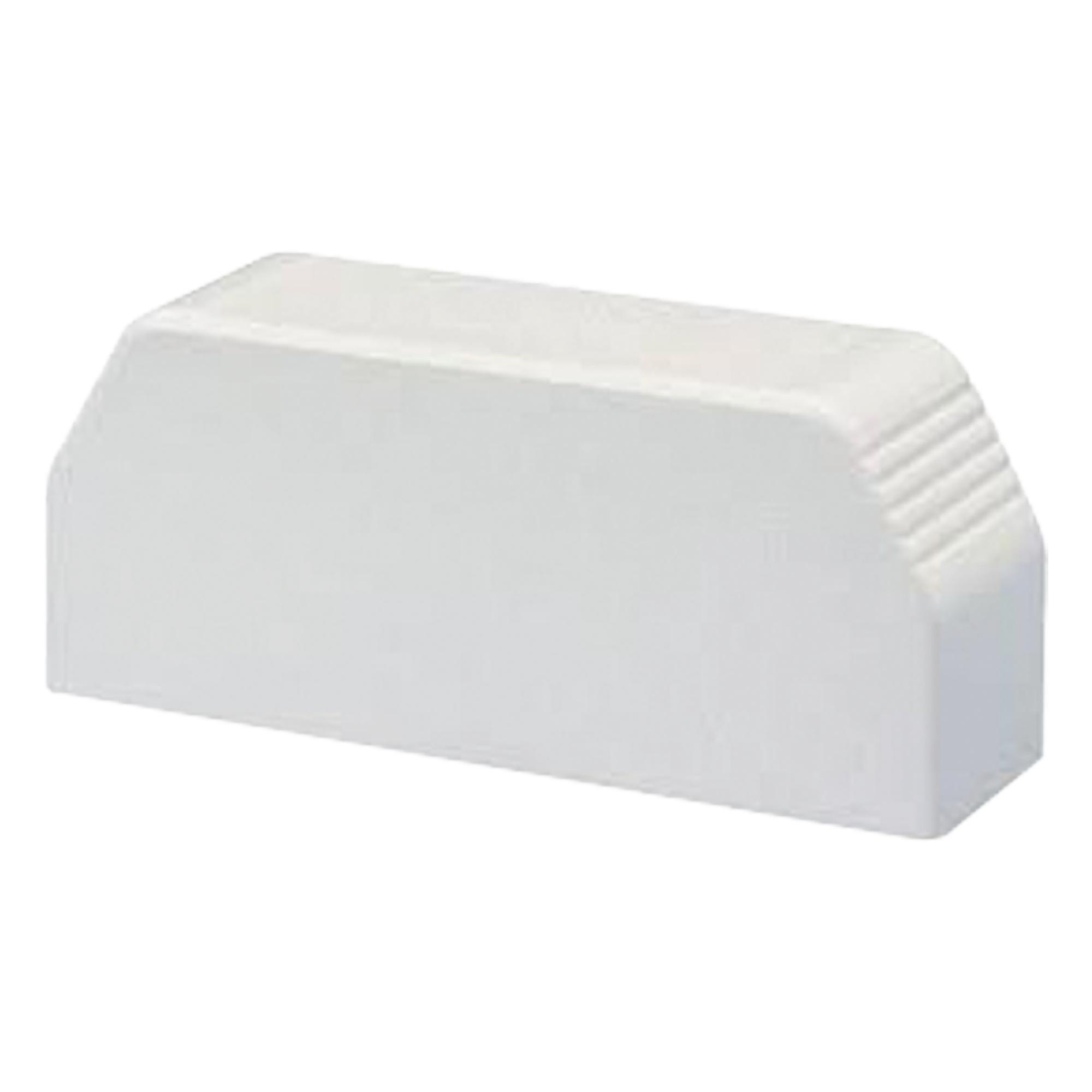 Tapa final, para uso con canaleta T70, Material PVC Rígido, Color Blanco Mate