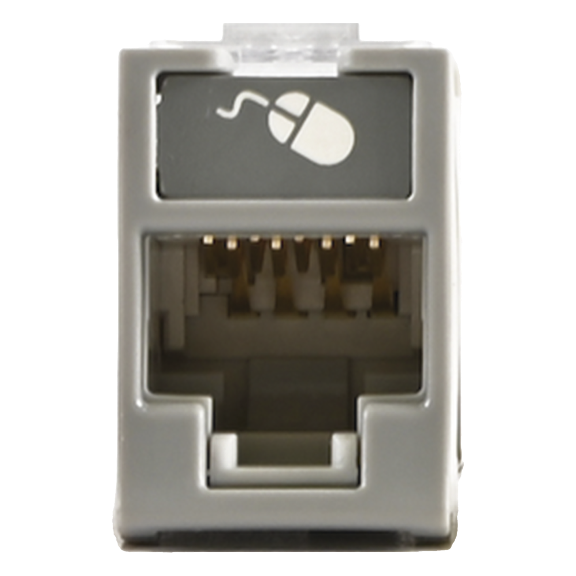 Jack Ultramax Cat6, UTP, Montaje Híbrido en Placa de Pared (Plano y Angulado), Color Gris, Punch Down — SIEMON · SKU U6-H04NS
