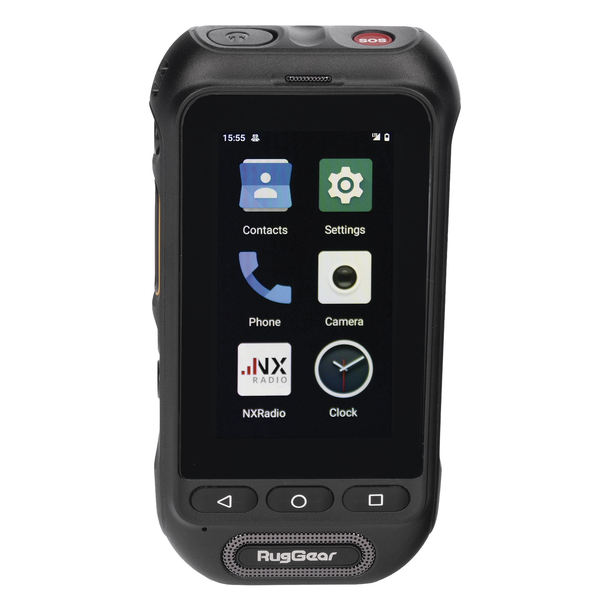 Radio PoC LTE RugGear RG360 / Altavoz 2W 105 dB / 3GPP Mission-Critical PTT / IP68 y MIL-STD-810H / Batería Extraíble 3000 mAh / 197 g / Multi APN — RUGGEAR · SKU RG360