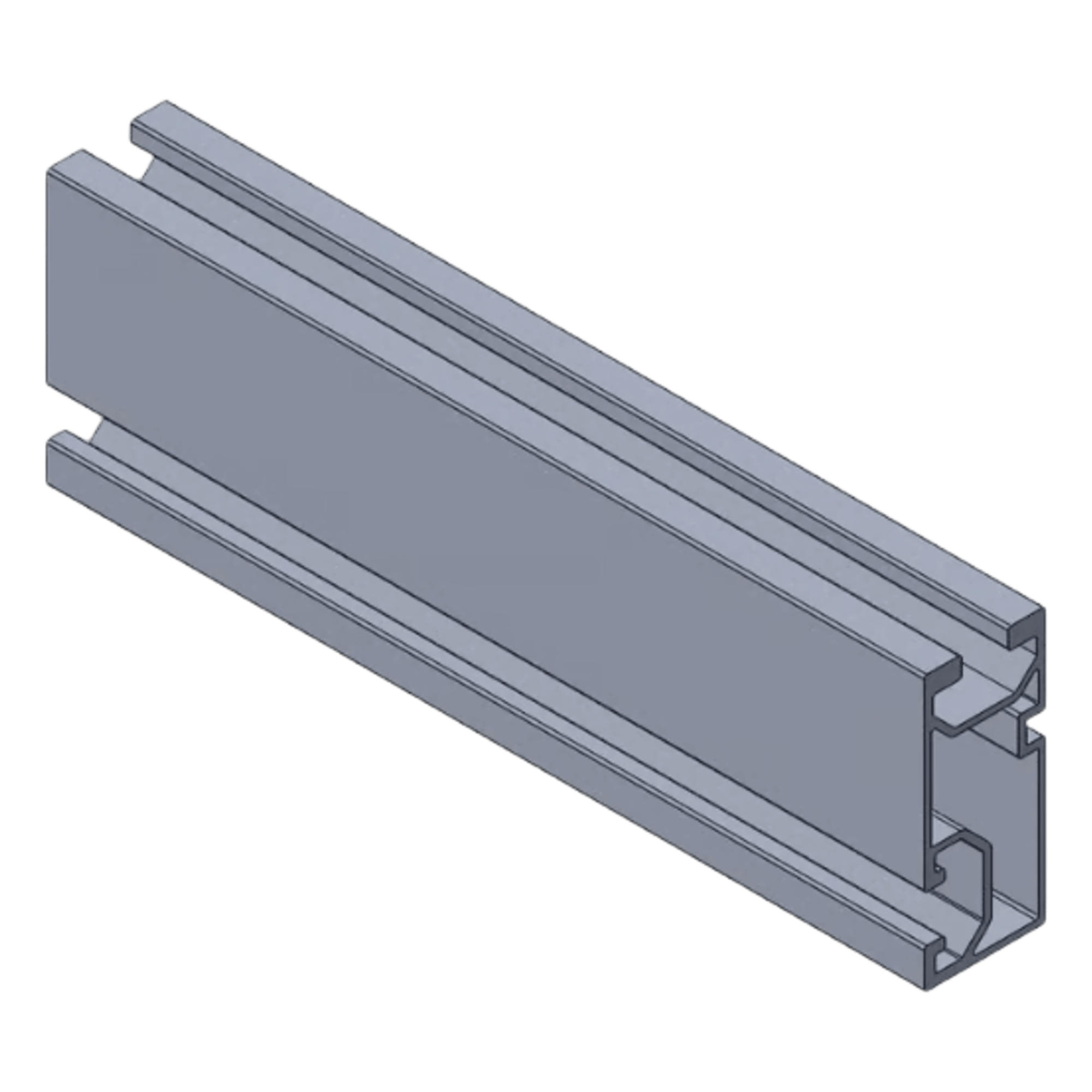 Riel de Aluminio para Montaje Fotovoltaico / Serie 6000 / 4.72 m (15.5 ft) / 3.74 kg por Pieza / Compatible con Techos Planos e Inclinados — BASEL · SKU N00015