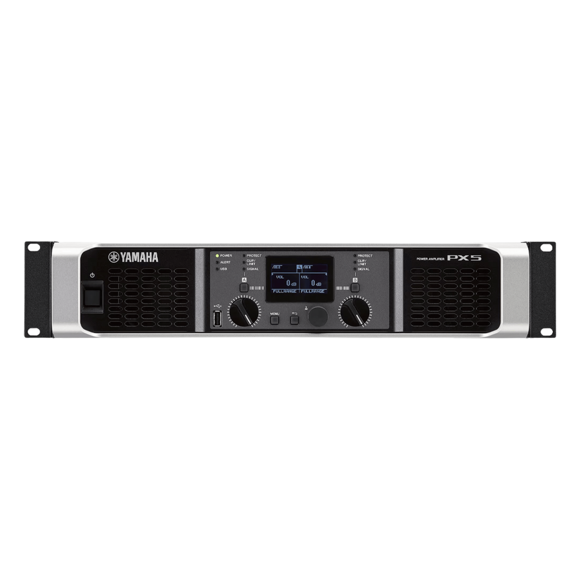 Amplificador de audio Clase D | 500 W x 2 a 8Ω | 800 W x 2 a 4Ω. | Baja Impedancia | Procesamiento Inteligente — YAMAHA · SKU PX5
