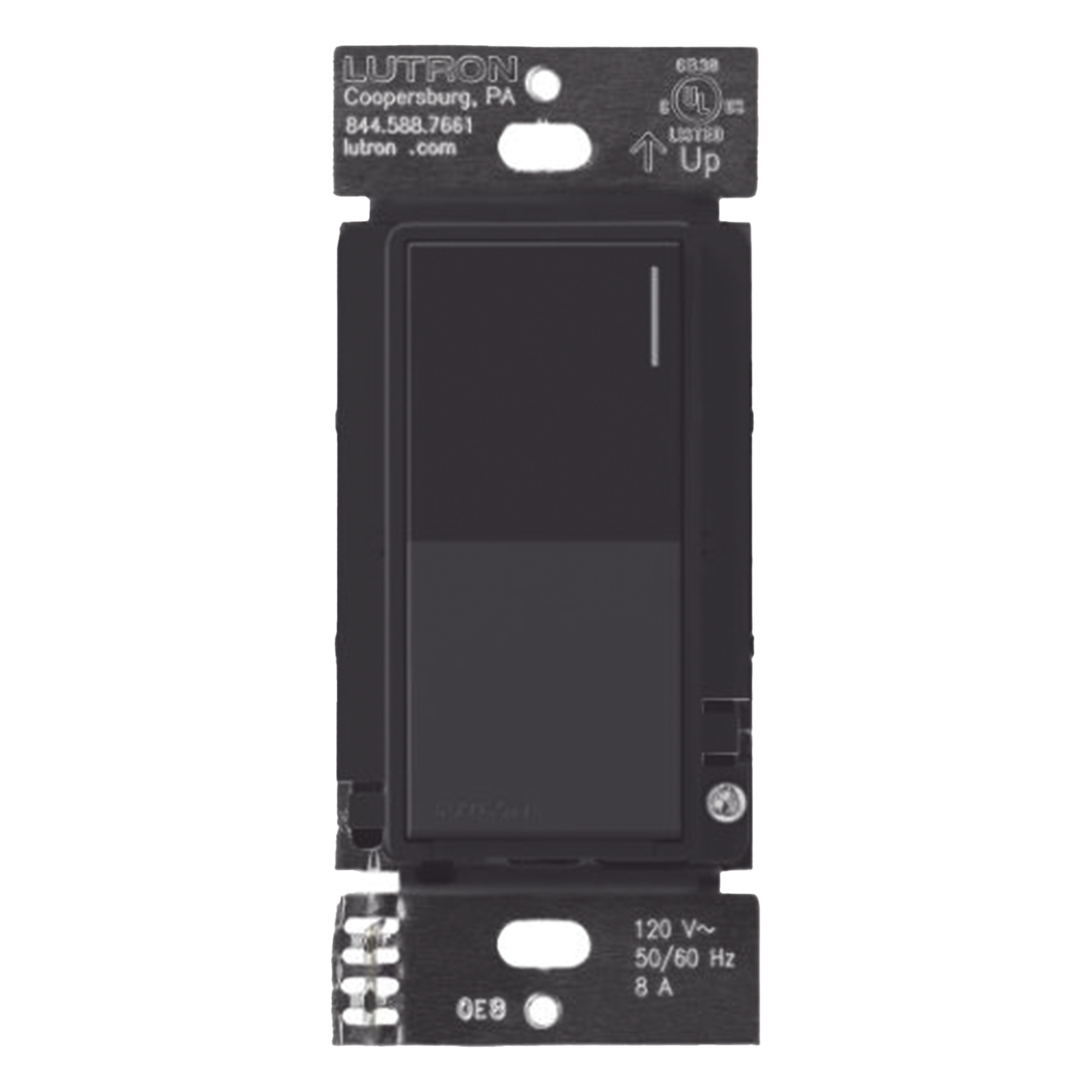 Apagador auxiliar Sunnata de pared para control de 3 vías o escalera, 120 V, compañero cableado del apagador principal del sistema RadioRA 3, color negro mate (Midnight) — LUTRON RADIORA 3 · SKU RRSTRSMN