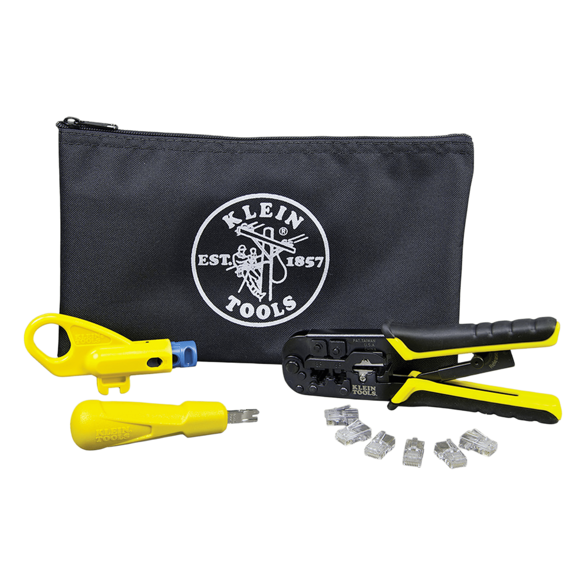 Kit de Instalación de cable UTP con Estuche (Desforrador + Ponchadora + Ponchadora 110). — KLEIN TOOLS · SKU VDV026212