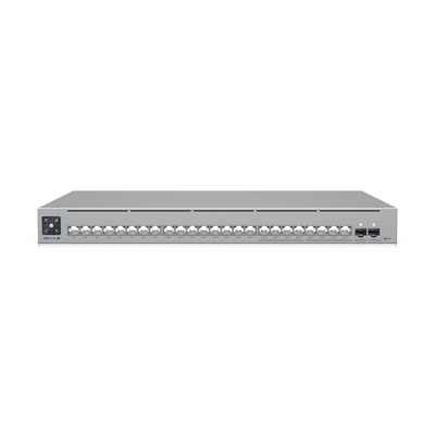 UniFi Switch Pro Max 24 POE, 24 puertos (8 puertos POE++ 2.5 GbE y 16 puertos GbE POE+), 2 puertos SFP+ 10G, 400W, pantalla táctil