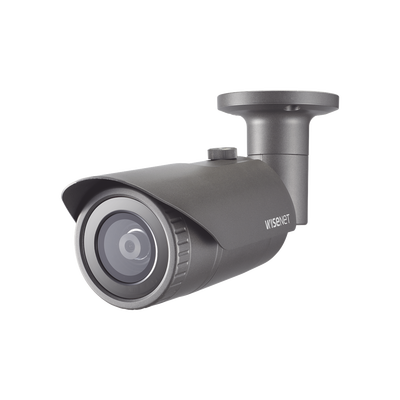 Cámara IP Tipo Bala Antivandálica 2 Megapíxel / Lente 2.8mm / IR 20M / WDR 120db / IP66 / H.265 & WiseStream — HANWHA VISION · SKU QNO-6012R1