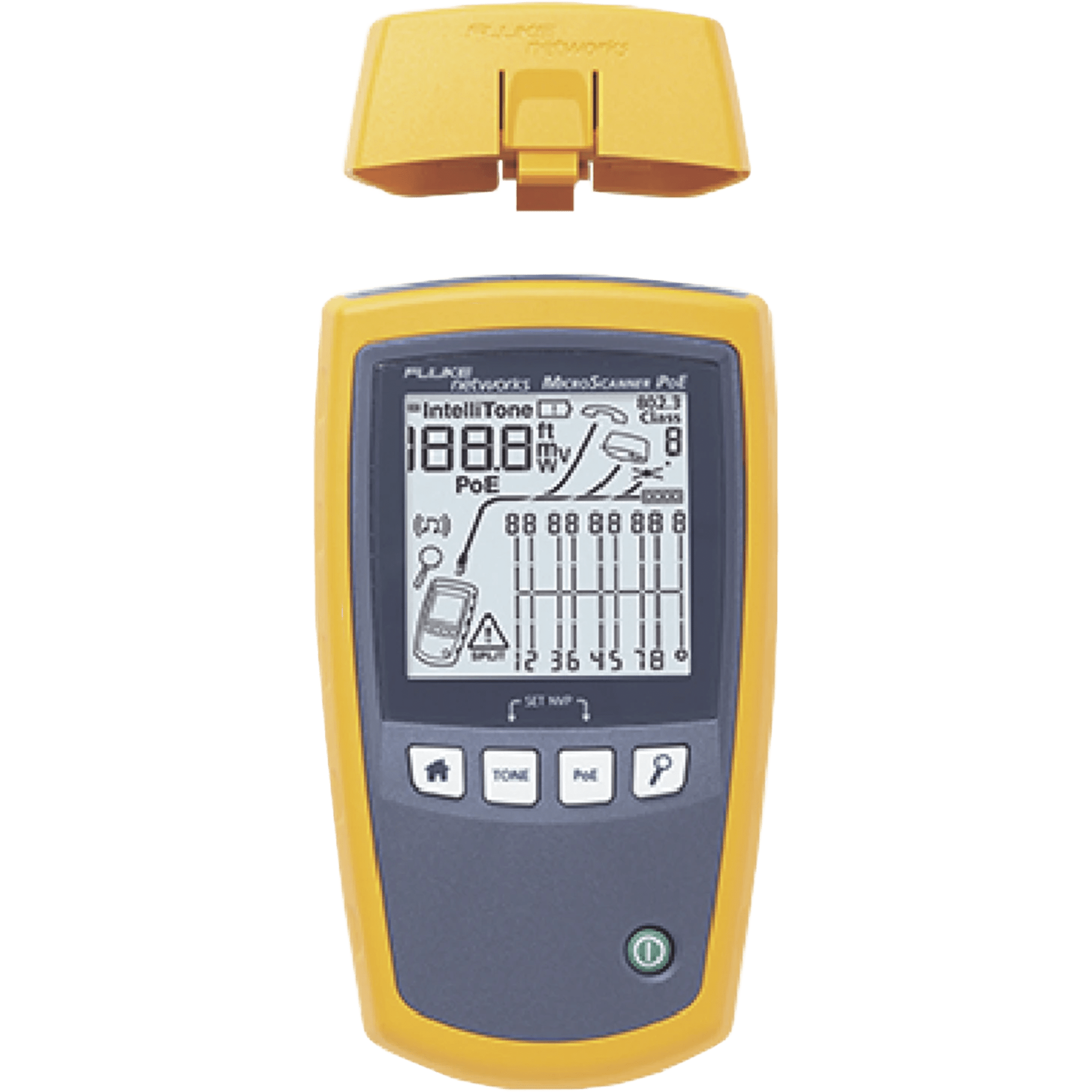 Kit Profesional de Verificador de Red MicroScanner PoE, para Comprobación de Redes de Voz, Datos, Video y PoE 802.3af, at, bt y UPOE, con Pantalla LCD Retroiluminada