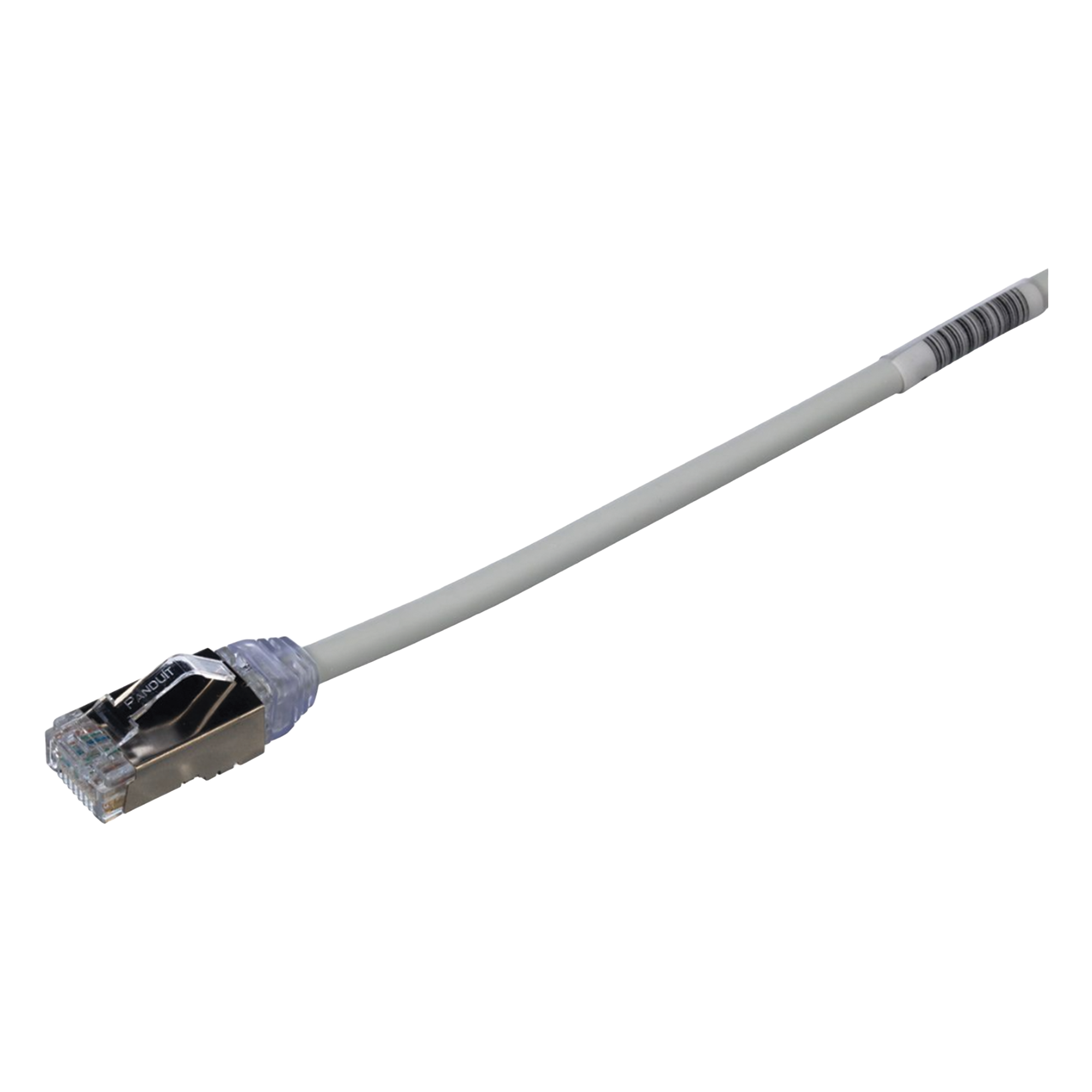 Patch Cord Cat6A, Diametro Reducido 28 AWG, Blindado S/FTP, CM/LS0H, 20 cm (7.87 Pulgadas), Color Gris — PANDUIT · SKU STP28X0.2MIG