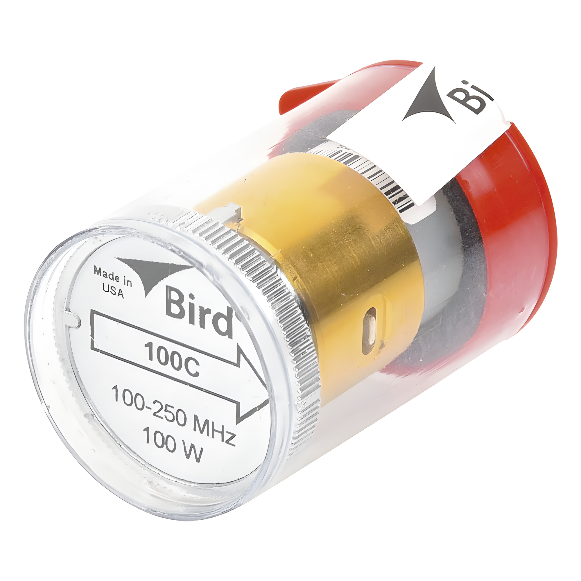 Elemento de 100 Watt en Línea 7/8" para Wattmetro BIRD 43 en Rango de Frecuencia de 100 a 250 MHz. — BIRD TECHNOLOGIES · SKU 100C