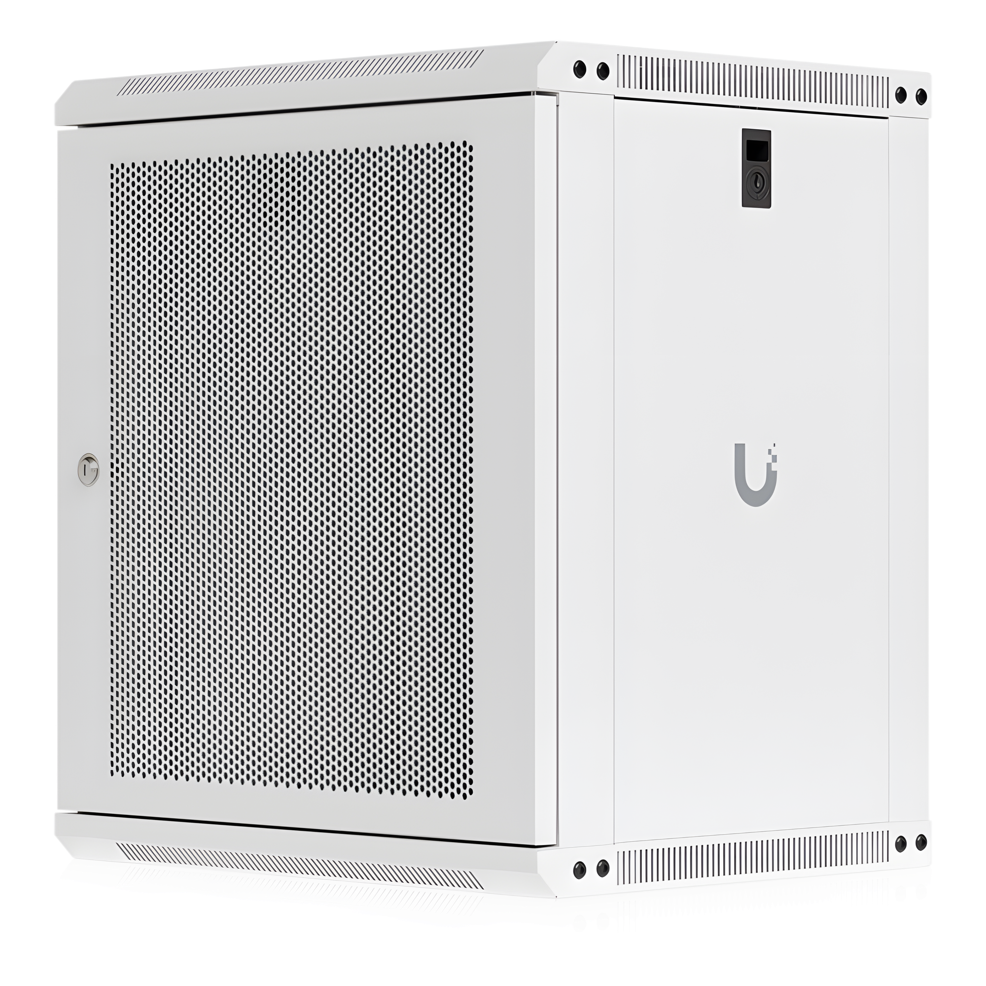 Gabinete Rack 12U / 550x450 mm / Montaje Pared / Puerta Perforada / 2 pies (635 mm) Alto — UBIQUITI · SKU UACC-RACK-12U-WALL-450-P