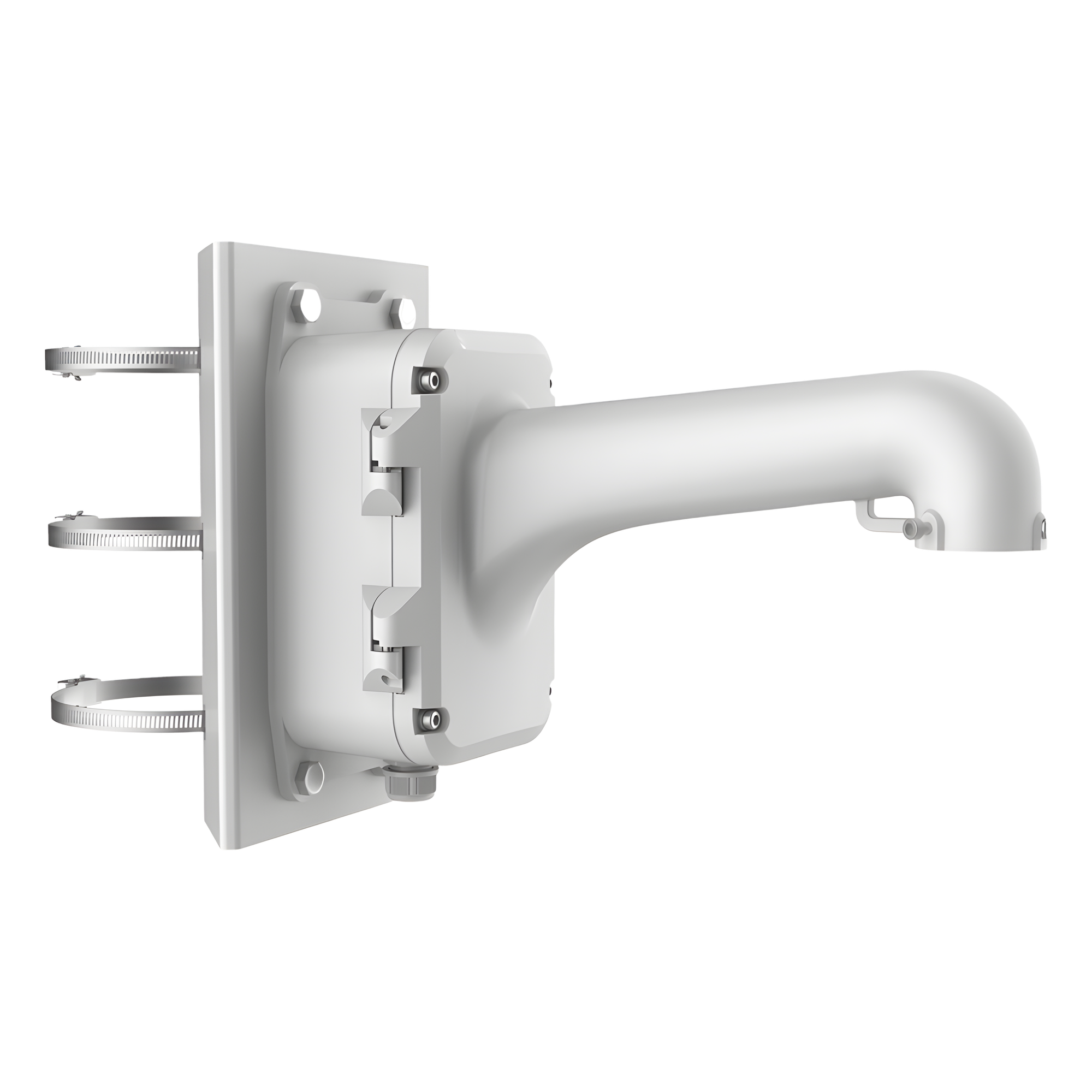 Montaje de Pared con Caja de Conexión y Montaje en Poste para Domos PTZ — HIKVISION · SKU DS-1604ZJ-BOX-POLE