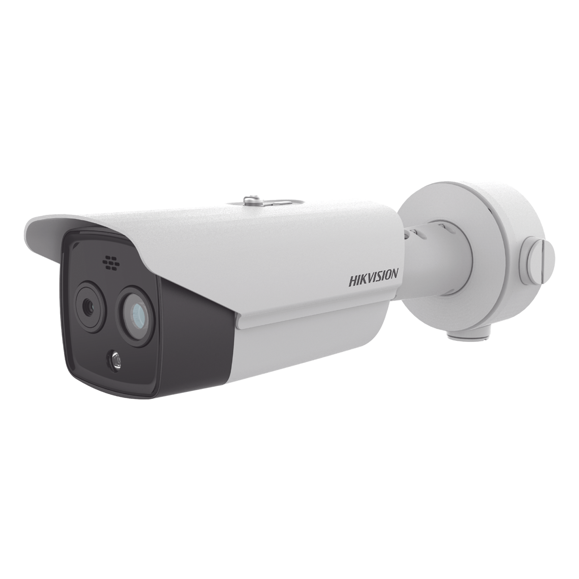 Cámara Bala IP Térmica y Óptica Biespectral / Análisis de Video (VCA) para Protección Perimetral / Medición de Temperatura -20°C a 150°C / Teleobjetivo Térmico 9.7mm / Térmica 256 x 192 — HIKVISION · SKU DS-2TD2628-10/QA
