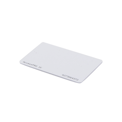 Tarjeta MIFARE Classic / Tipo ISO Card / Memoria 1Kb / Imprimible / Frecuencia 13.56 Mhz — ACCESSPRO · SKU ACCESS-CARD-M1K
