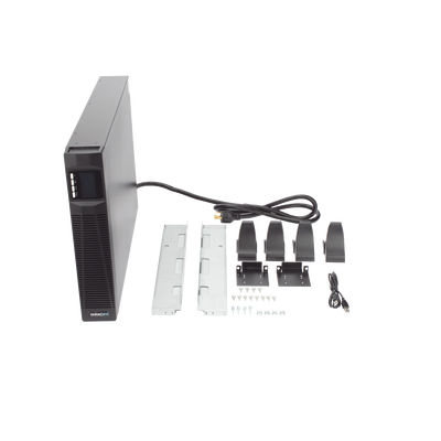 UPS de 3000VA/2700W / Topología On-Line Doble Conversión con Baterías Internas / Entrada y Salida de 120 Vca / Pantalla LCD Configurable / Formato Rack o Torre / 8 Salidas