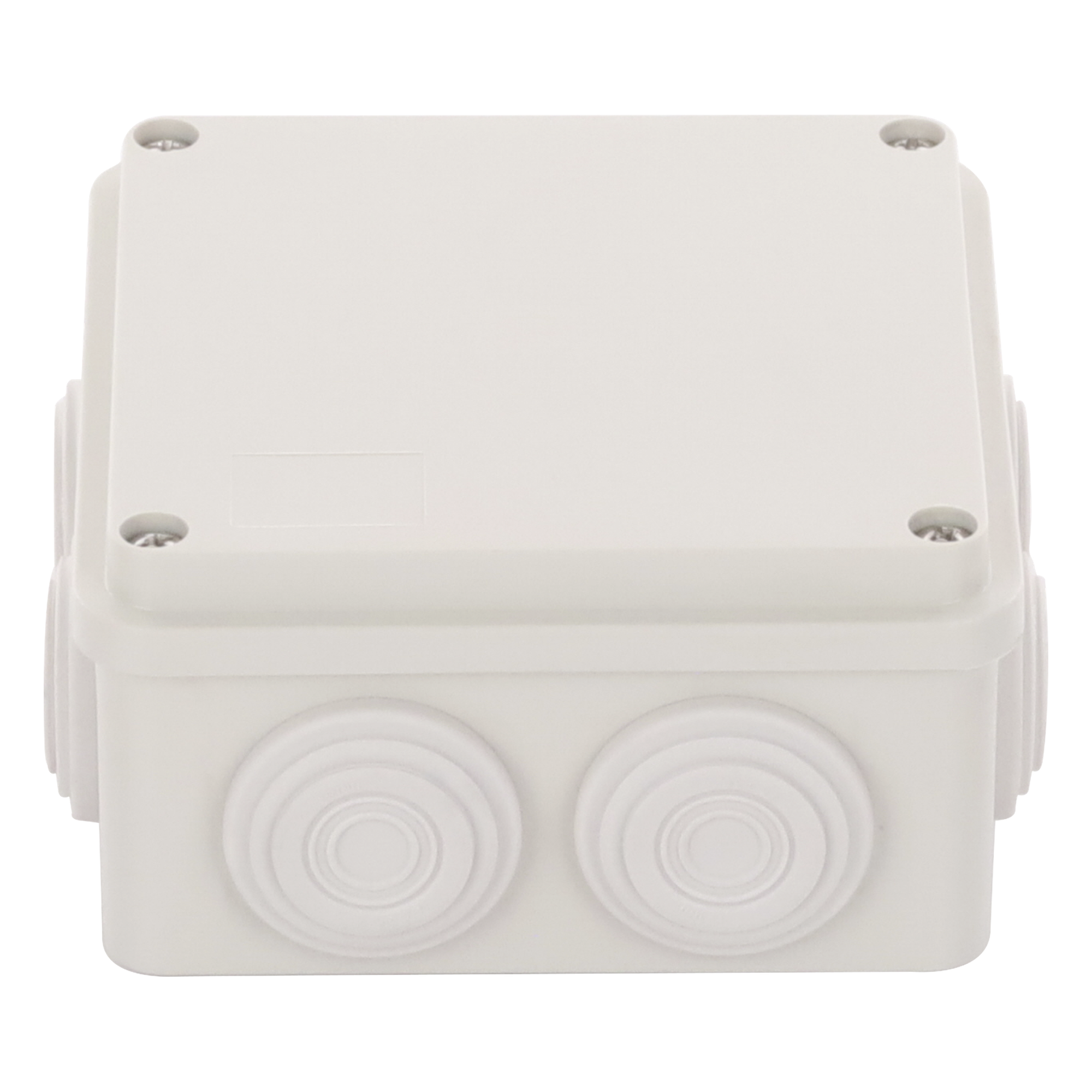 Caja Derivación-Conexión de Plástico (100 X 100 X 54 mm) con 7 Glándulas de Goma. Para Instalaciones Comerciales, Residenciales e Industriales. Incluye Tornillería para su Tapa. — PRECISION · SKU PST-1010-ER