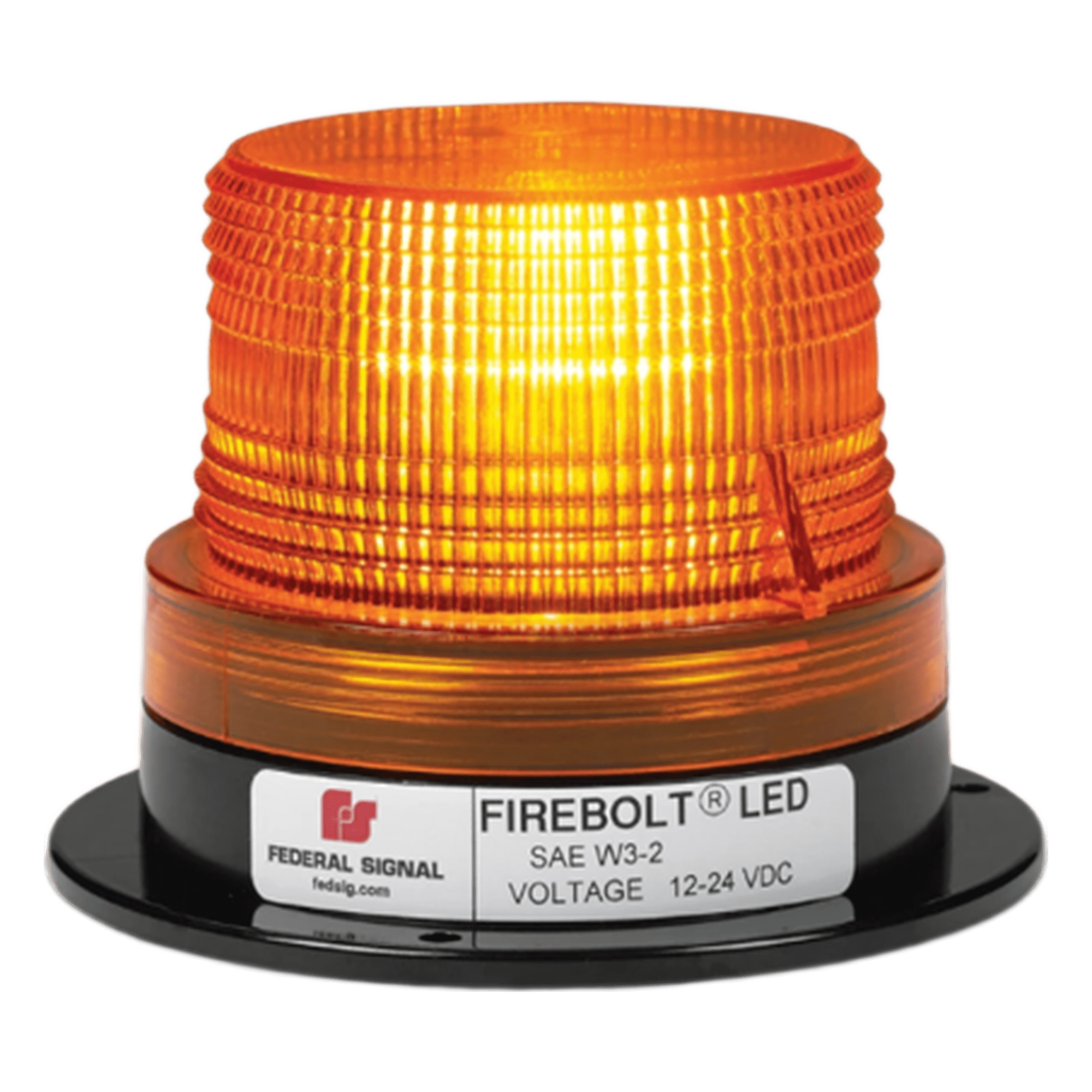 Estrobo ámbar FIREBOLT PLUS de tecnología LED, 12-72 Vcc — FEDERAL SIGNAL · SKU 22025002