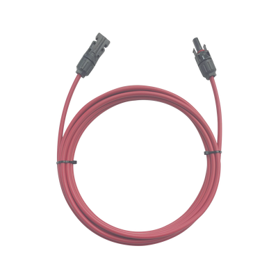 Cable Fotovoltaico / 1 metro / Color Rojo / Calibre 10 AWG / Terminal MC4-Macho y Hembra en ambos extremos