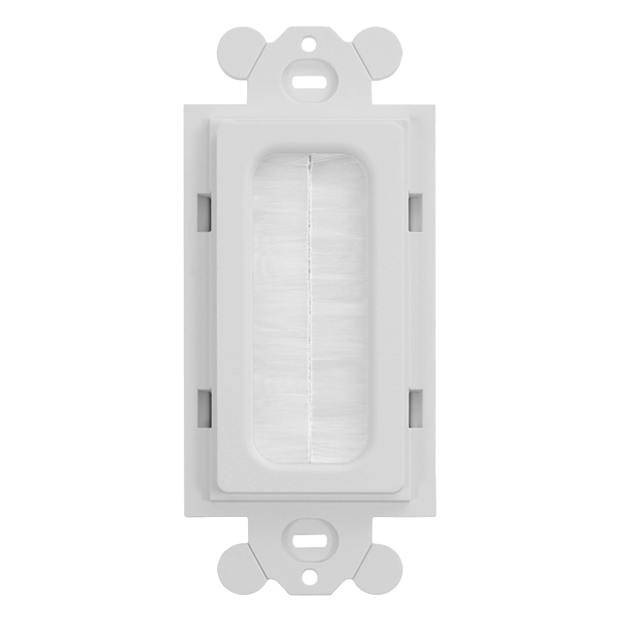 Placa de Pared Pasacables Tipo Cepillo, Estándar GFCI, Material ABS, Color Blanco — PANDUIT · SKU CFGBWH