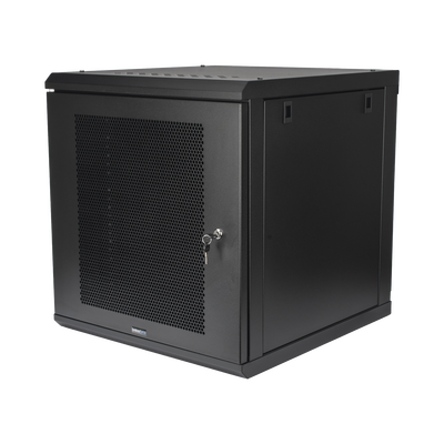 Gabinete de Pared con Puerta Perforada, 635mm de Profundidad, 12U Rack de 19 in, Acero Reforzado