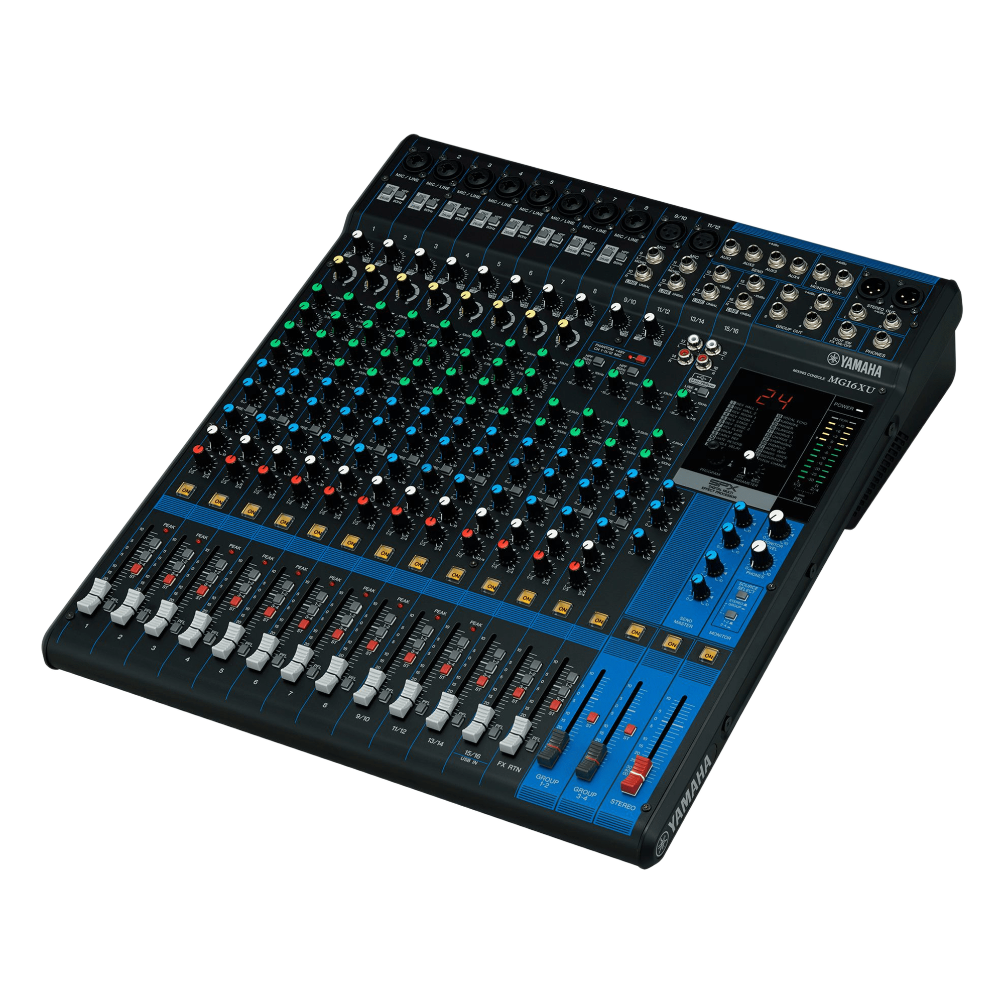 Mezcladora de Audio | 16 Canales | 10 Entradas de Micrófono | Entradas de Línea | Efectos | Interfaz USB — YAMAHA · SKU MG16XU