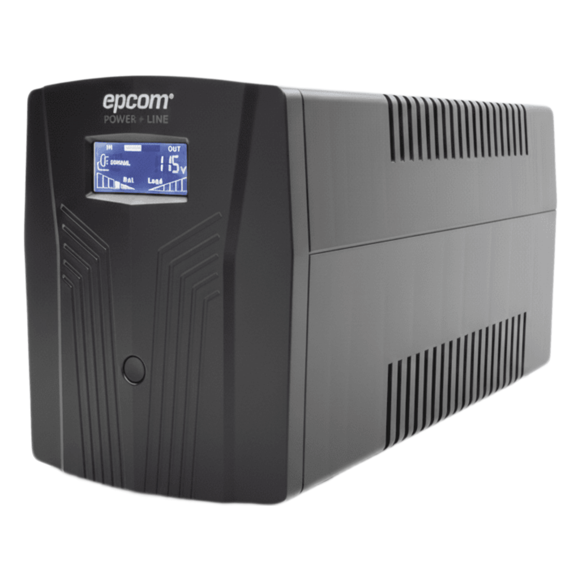 UPS de 1200VA/720W / Topología Línea Interactiva / Entrada y Salida 120 Vca / Clavija NEMA 5-15P / 6 Tomas NEMA 5-15R — EPCOM POWERLINE · SKU EPU1200LCD