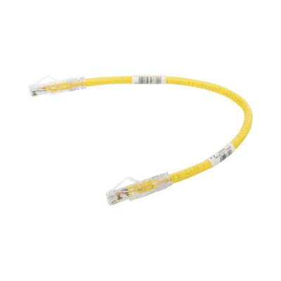 Cable de Parcheo TX6, UTP Cat6, 24 AWG, CM, Color Amarillo, 0.3 Metros (1 Pie)