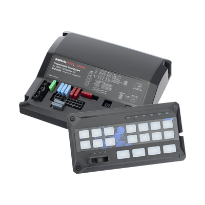 Sirena Vehicular de 200W de Potencia, Con Controlador de Panel Deslizante de 19 botones, indicador de flecha de tráfico de 6 LED, 12 Salidas Auxiliares
