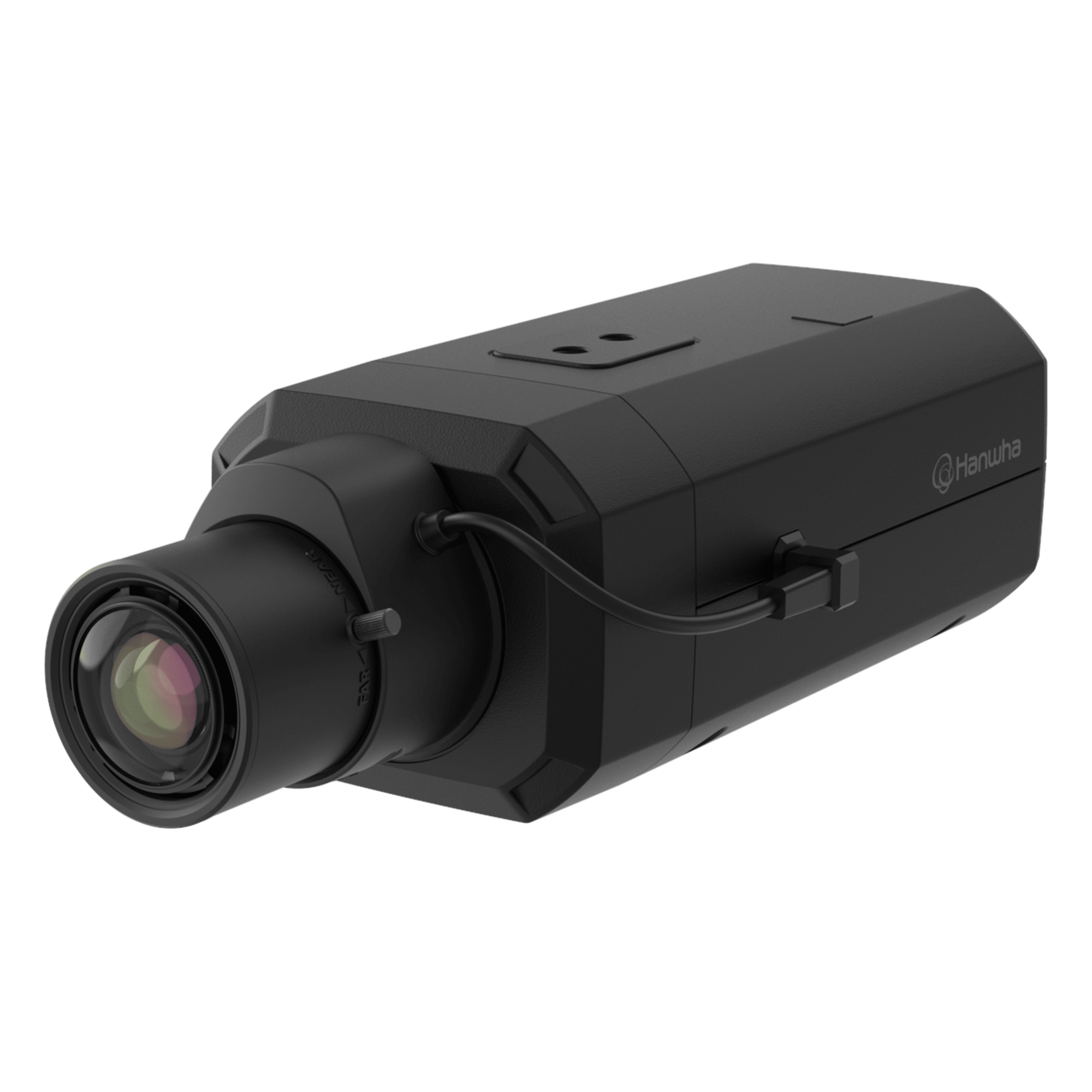 Cámara AI Box / 5 Megapíxeles (2560x1920) / Doble NPU Wisenet 9 / Inteligencia Artificial / Análisis Avanzado / extremeWDR 120 dB / PoE+12VDC / C-Mount-CS-Mount — Hanwha Techwin Wisenet · SKU XNB-A8004