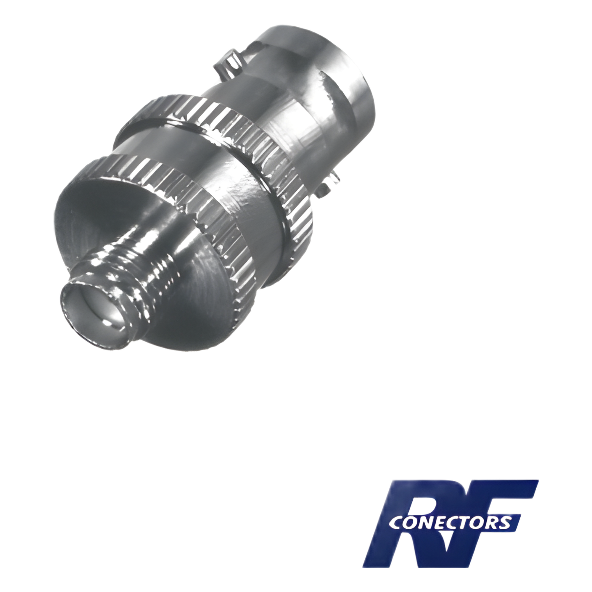 Adaptador en Línea de Conector BNC Hembra a SMA Hembra / Radios Portátil Kenwood, Uniden, Níquel/ Oro/ Teflón. — RF INDUSTRIES,LTD · SKU RFB-1142