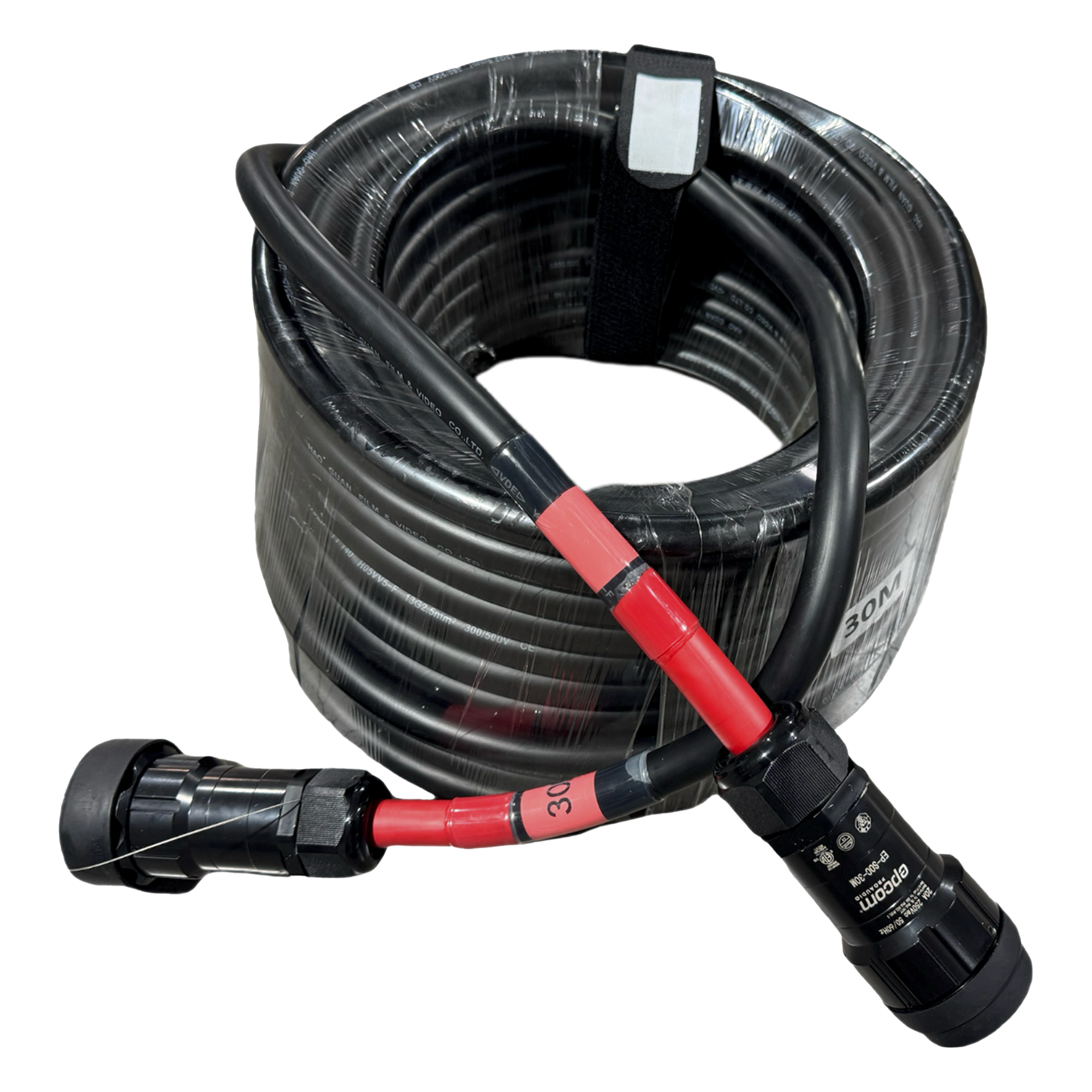 MANGUERA DE AC TIPO SOCAPEX CONECTORES MACHO Y HEMBRA | 30 METROS — EPCOM PROAUDIO · SKU EP-SOC-30M