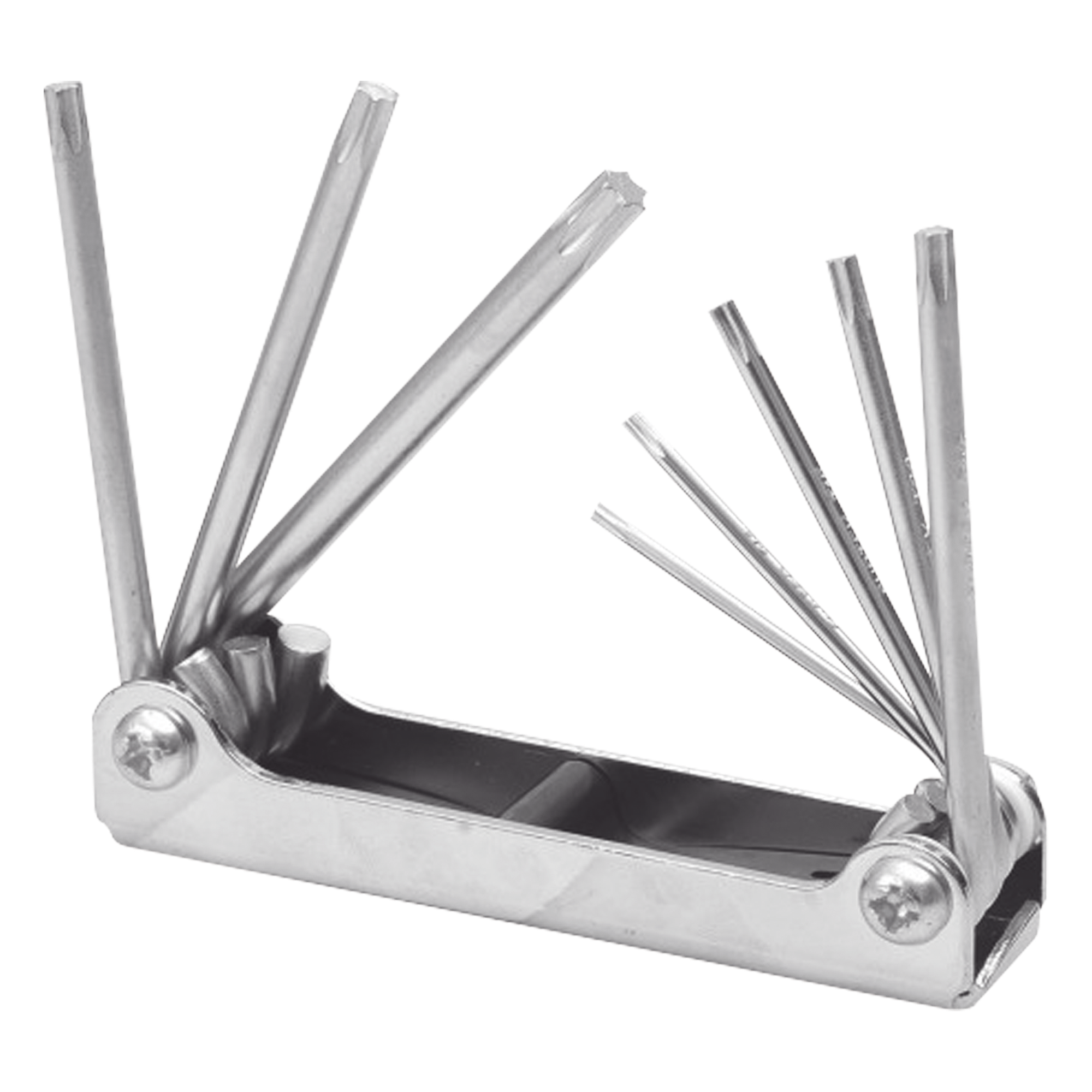 Juego de 8 llaves hexagonales Torx® tipo navaja, estuche metálico. — SURTEK · SKU SYS-ALLFTN8