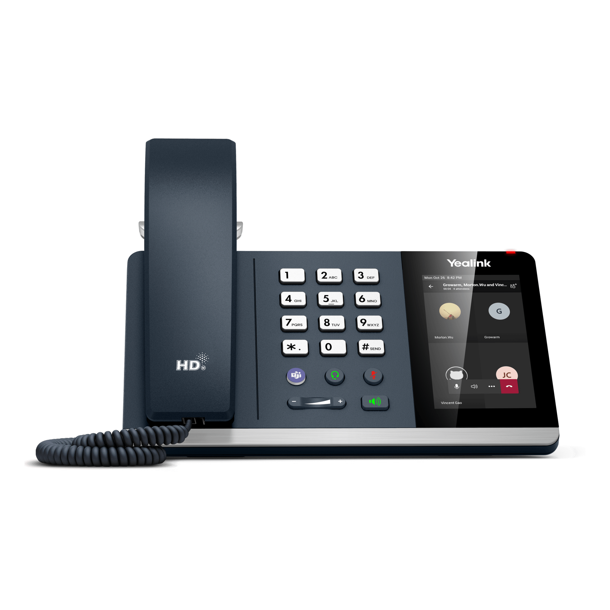 Teléfono IP / Pantalla Táctil 4 Pulgadas / HD Voice / Bluetooth 5.2 / Wi-Fi Dual Band / PoE / Certificación Microsoft Teams