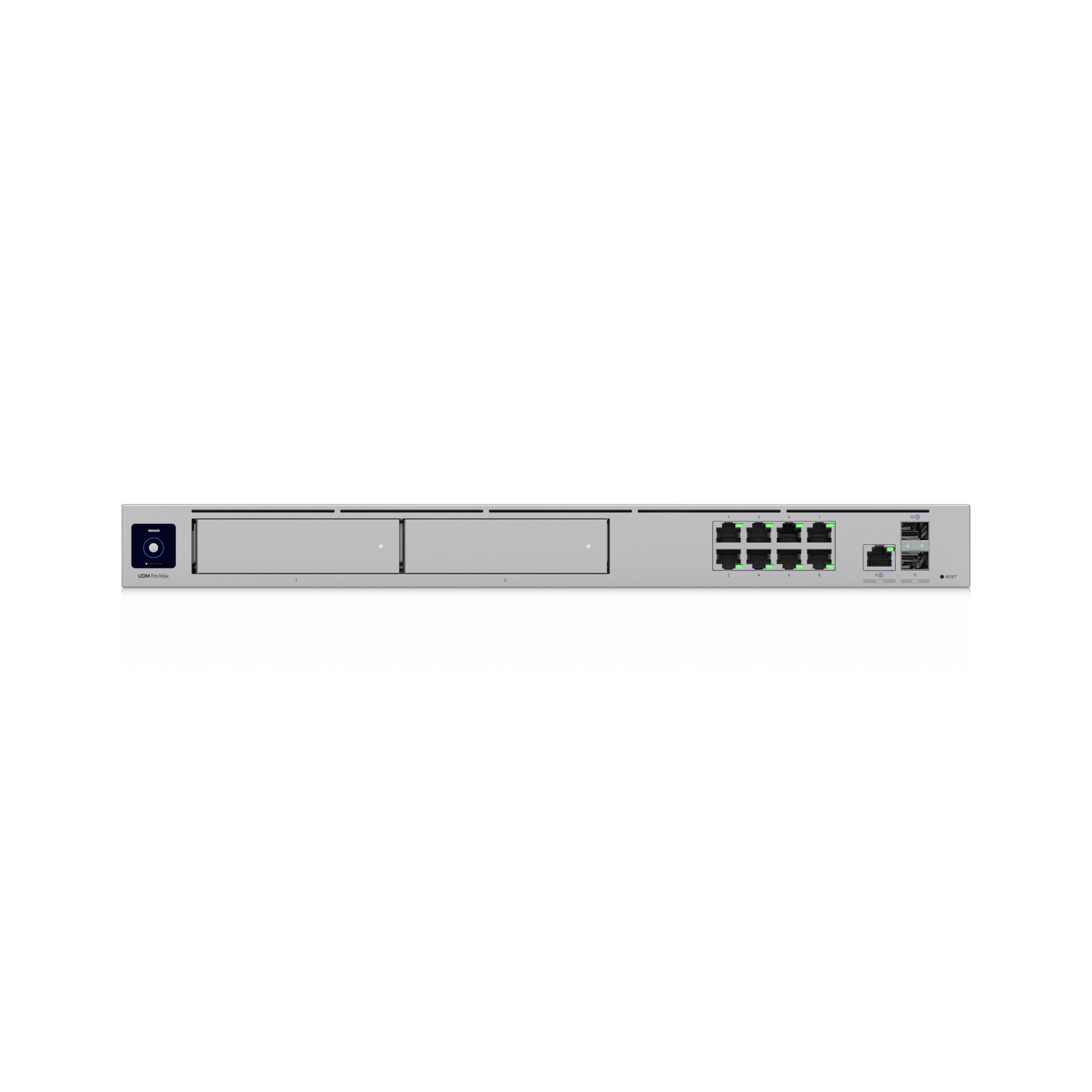 UniFi Dream Machine Pro Max – Cloud Gateway Empresarial con Soporte para 150 Dispositivos y 2000 Clientes, 5 Gbps de Ruteo con IDS/IPS, 2 Bahías para HDD 3.5”, SSD Interno de 128 GB, Failover, Balanceo de Carga y VPN/SD-WAN