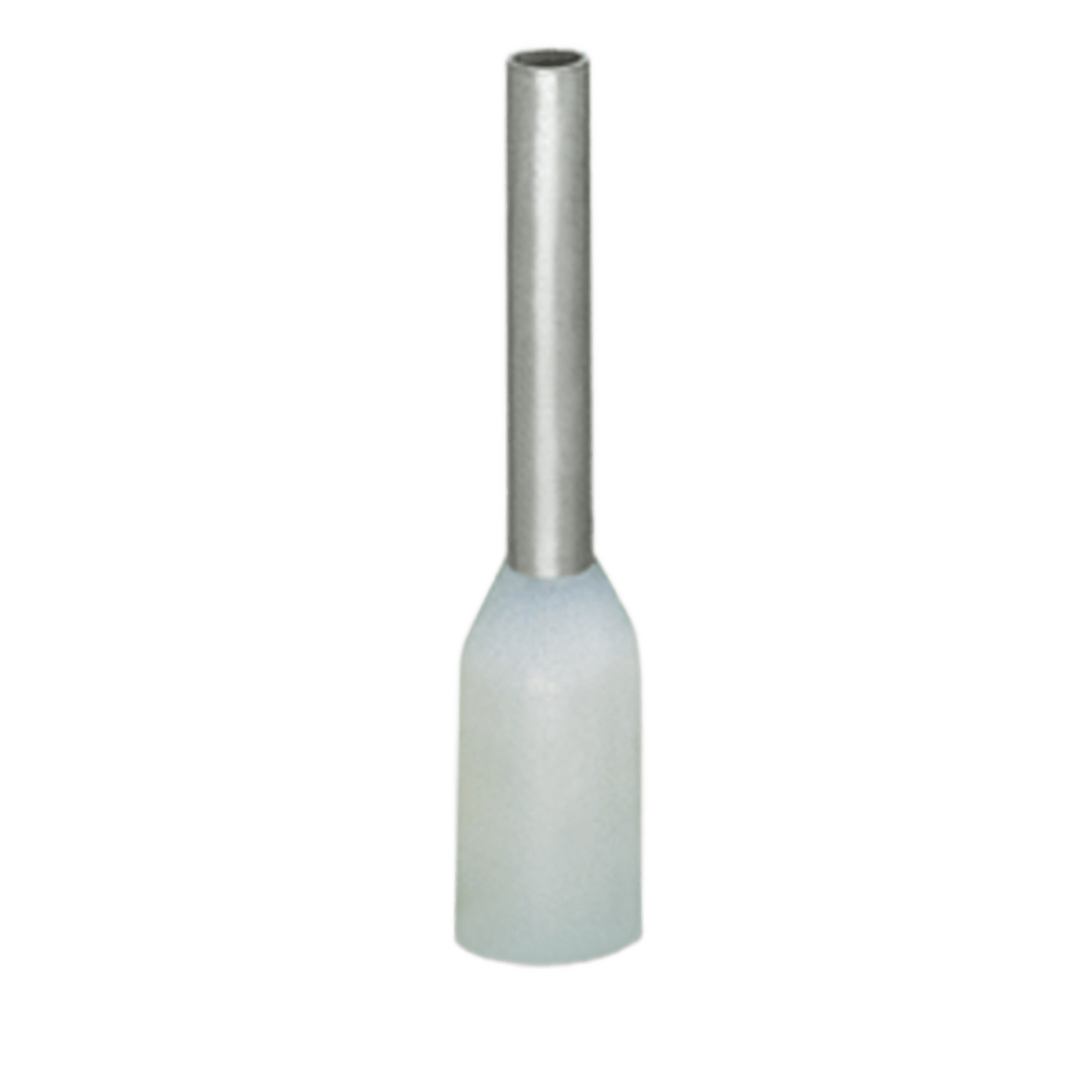 Manguito Terminal / 0.5 mm² (20 AWG) / Camisa Plástica Estándar / Longitud 14 mm (0.55 in) / Cobre Electrolítico Cincado Galvanizado / Blanco / DIN 46228 Parte 4 / Paquete 1000 UDS