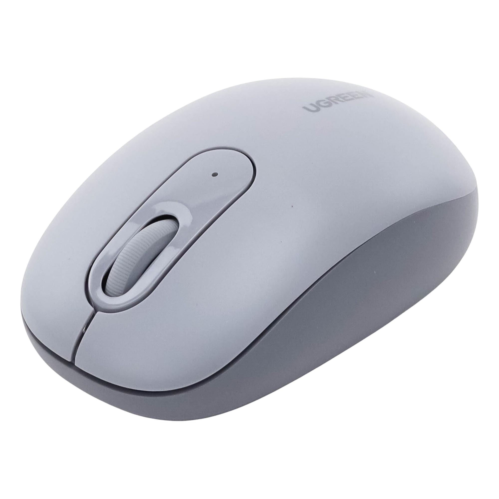 Mouse Inalámbrico 2.4G 800/1200/1600/2400 DPI | Función de 3 botones | Alcance 10m | Silencioso | Ergonómico | Anti-caída y Anti-interferencias | Batería Alcalina AA incluida | Color Grey.