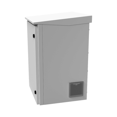 Gabinete de Exterior con Rack de 19" de 24U con Ventiladores y Termostato, Se envía el Gabinete Armado (Montaje a poste o torre se vende por separado).