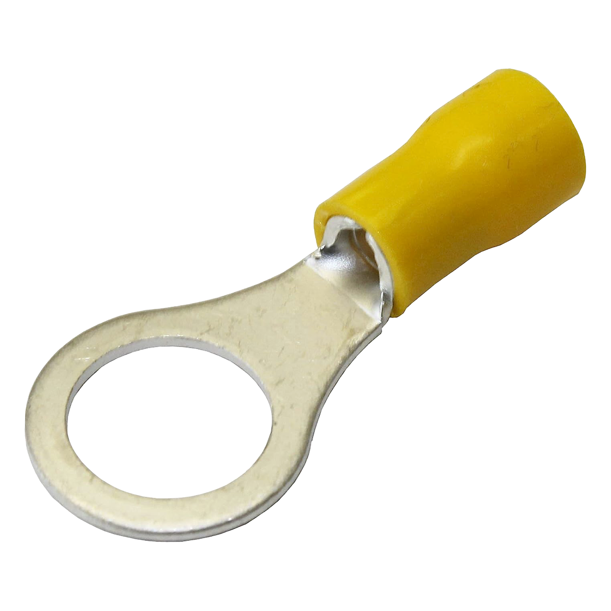 Terminal tipo ojo / 1 / 4" / 12 - 10 AWG / Amarillo / Paquete de 25 piezas. — EPCOM POWERLINE · SKU AE50242