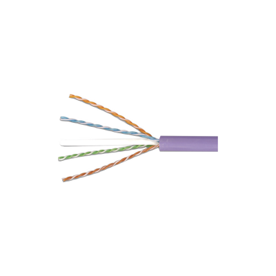 Bobina de Cable UTP Reelex, de 4 Pares, Desempeño Cat6, LS0H (Bajo Humo, Cero Halógenos), Color Violeta, 24 AWG, 305 Metros (1000 Pies)