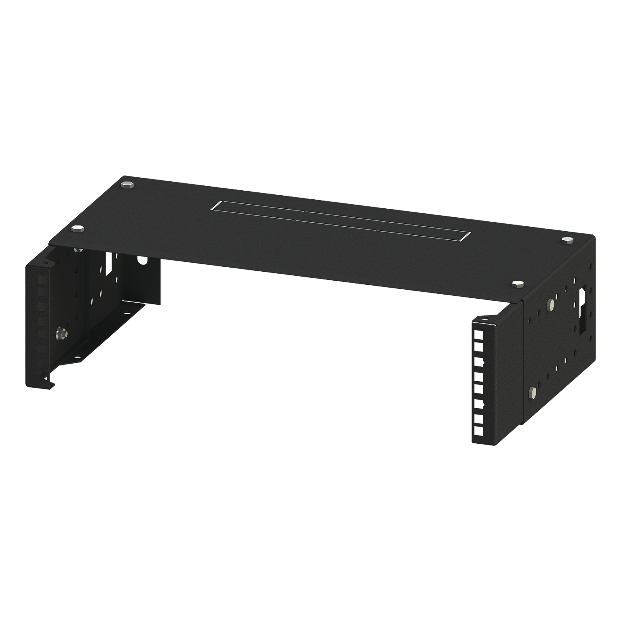 Rack Abierto de montaje en Pared, de 19in, Profundidad Ajustable (8" a 12") de 2.5 Unidades de rack, con Capacidad de Crecimiento. — LINKEDPRO BY EPCOM · SKU LP-REP-1202.5
