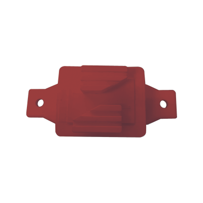 Aislador de Paso color Rojo reforzado para cercos eléctricos, resistente al clima extremoso