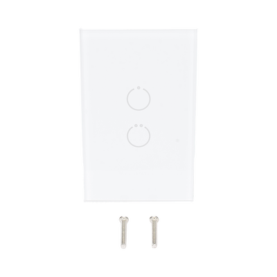 (ZWAVE) Interruptor On/Off panel táctil touch inalámbrico Zwave Plus 2 botones. Compatible con Hubitat HC8, Álula M2M, otro