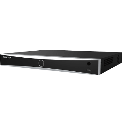[AcuSeek] NVR 12 Megapixel (4K) / 32 canales IP / 16 Puertos PoE+ / Recocimiento Facial / AcuSense (Evita Falsas Alarmas) / 2 Bahías de Disco Duro / HDMI en 4K / Alarmas I/O / 300 Metros PoE Modo Extendido — HIKVISION · SKU DS-7632NXI-K2/16P/VPRO