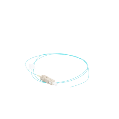 Pigtail de Fibra Óptica LC Simplex, Multimodo OM3 XGLO 50/125, OFNR, Color Aqua, 1 Metro (3.28 Pies)