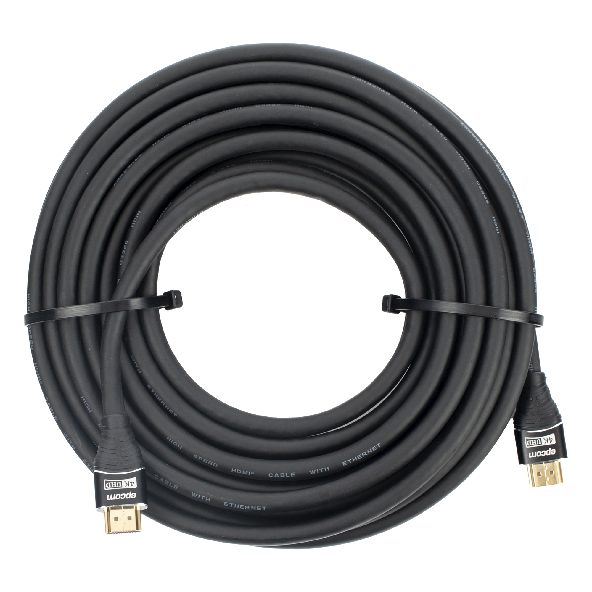 Cable HDMI de 10 Metros (32.81 Pies) | Alta Definición | Longitud | Versión 2.0 | Alta Velocidad 18Gbps | 4K@60Hz | Conectores Chapados en Oro | Tipo Redondo