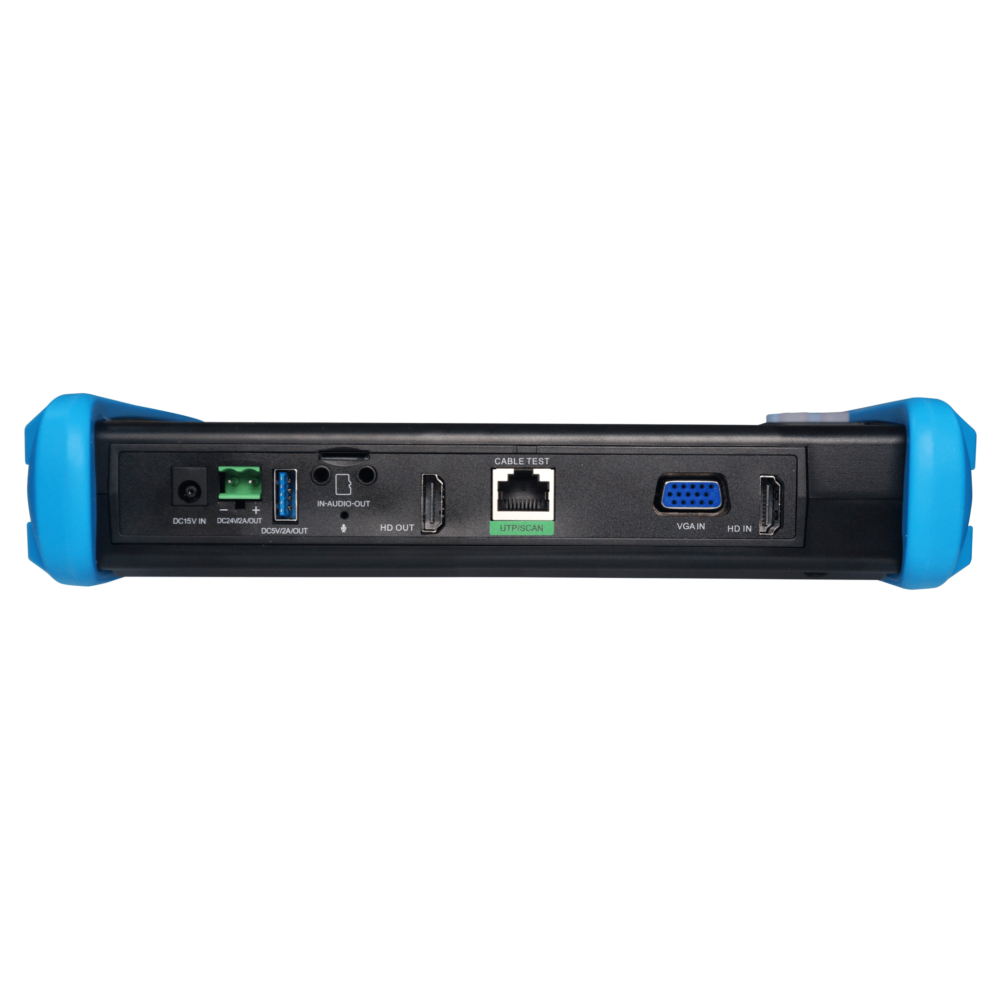 Tester de Video Profesional | Pantalla 7"| Prueba IP/HD/Analógicas | TVI/CVI/AHD/CVBS | IP ONVIF | 4K/8K | H.264/H.265 | HDMI | PTZ | Scanner IP | TDR | Salidas 12V/24V/PoE | Activación Simultanea.