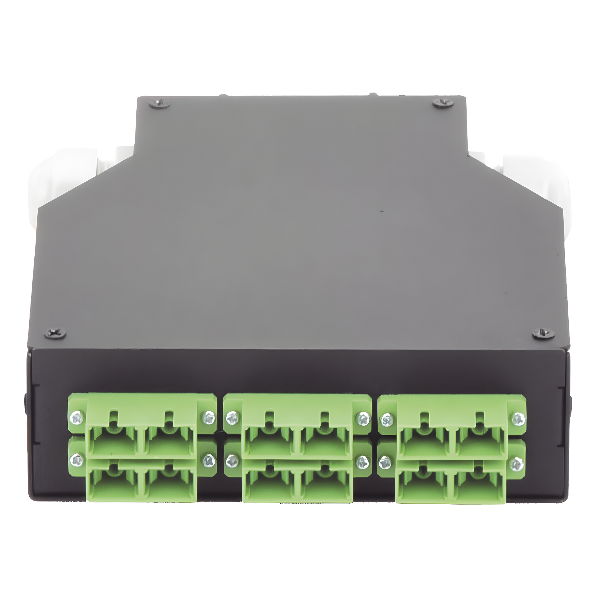 Distribuidor de Fibra Óptica para Riel Din, 6 Acopladores SC/APC Duplex Monomodo con Charola de Empalme — LINKEDPRO BY EPCOM · SKU LP-RDSCASM