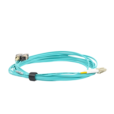Jumper de Fibra Óptica Multimodo 50/125 XGLO OM3, LC-SC Duplex, OFNR, Color Aqua, 5 Metros (16.40 Pies)