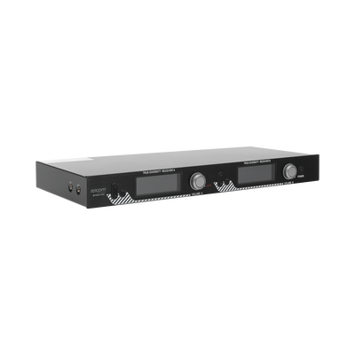 Kit de Microfonía inalámbrico | 2 Micrófonos de mano | Receptor UHF | Pantalla LCD | 200 Canales | Gran cobertura